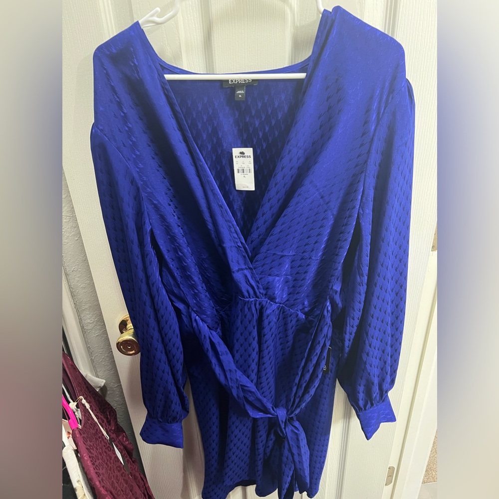 NWT BLUE CHECKERED EXPRESS DRESS
